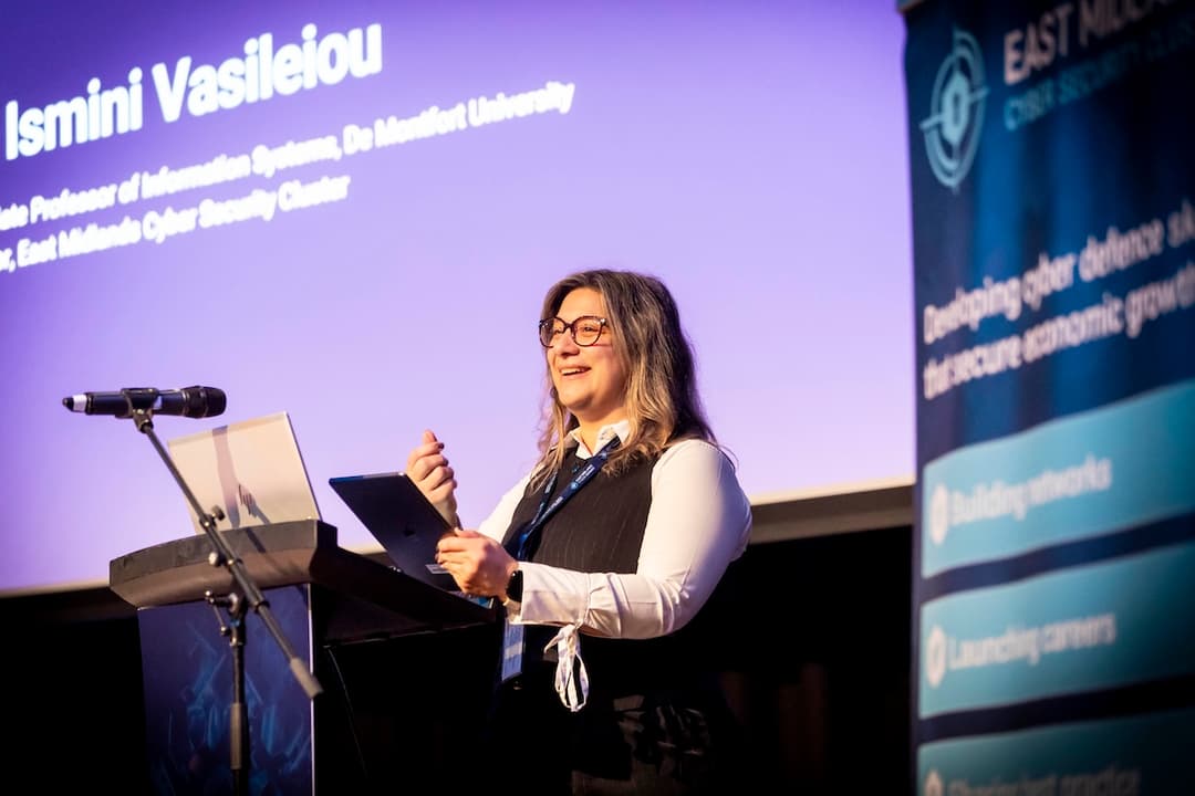 An image of Ismini Vasileiou at the East Midlands Cyber Summit